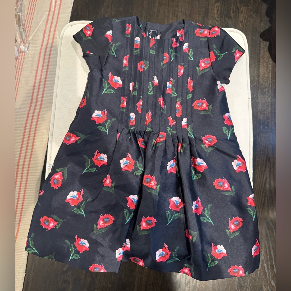Floral Black Kids Dress